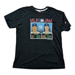 Homage T-Shirt Graphic Tee Mens Large Black Baseball MLB Jam Judge Cole Crewneck